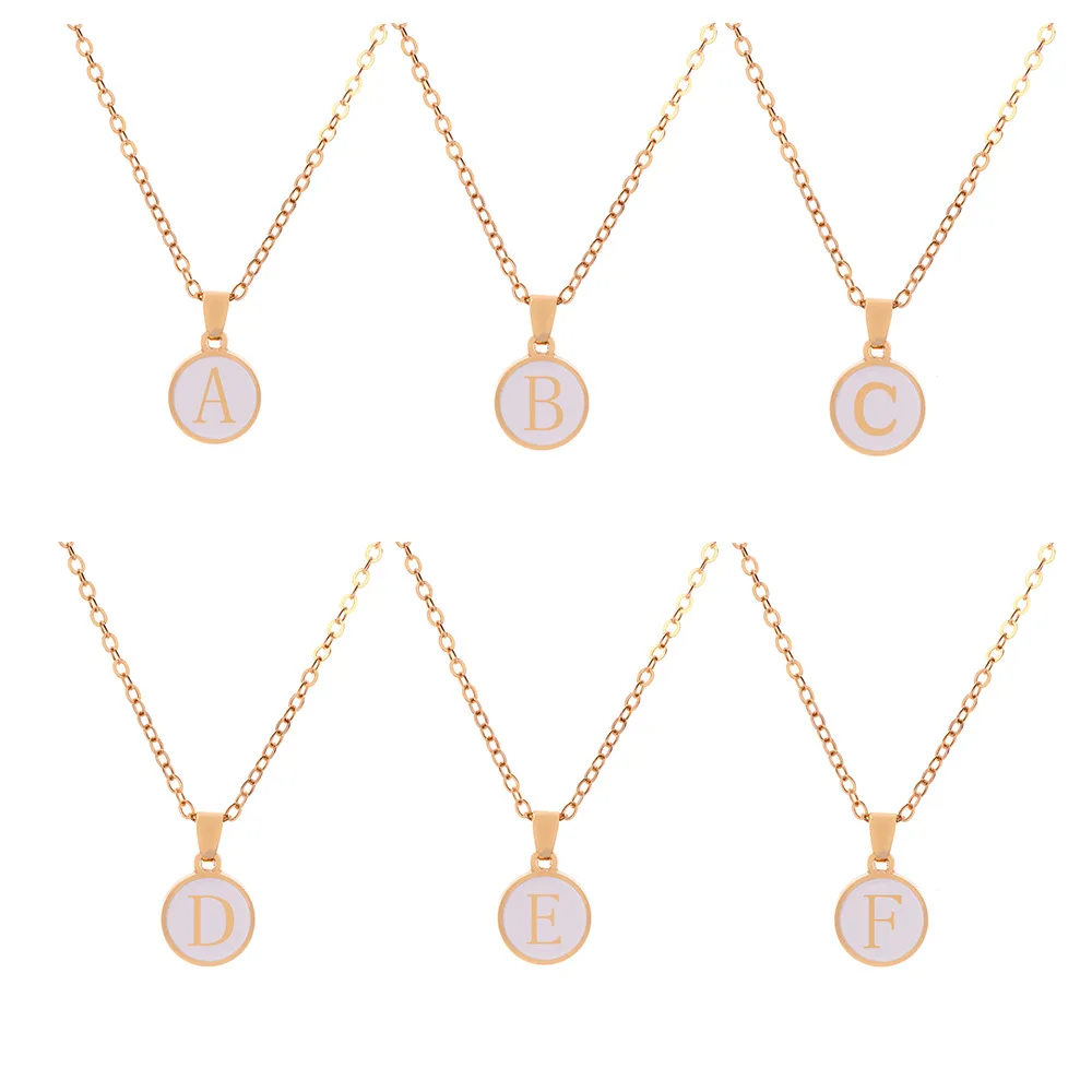 

New A-Z Alphabet Letter Pendant Necklaces for Women Personalization 26 Letters Initial Alloy Necklace Glamour Jewelry Fashion