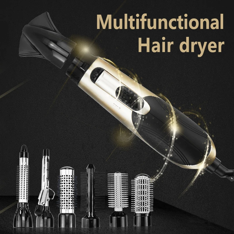 

Kemei 7 In 1 Multifunctional Curling Iron Household Professional Head Electric Massage Hair Straightener Hair Care Set 220-240V