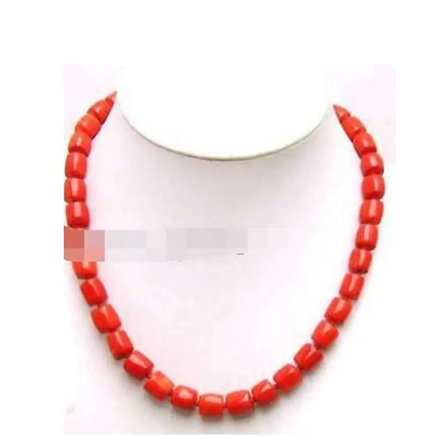 Бесплатная доставка AAA Натуральный 11 мм толстый кусочек оранжевого коралла