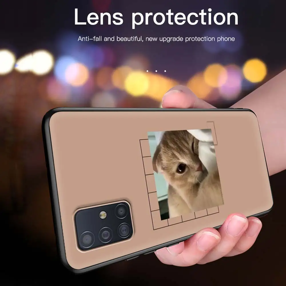 

Cute Cat High Quality Case For Samsung Galaxy A51 A71 A21s A31 M31 A12 A41 A11 A42 5G M51 M30s Casos Black Soft Phone Fundas