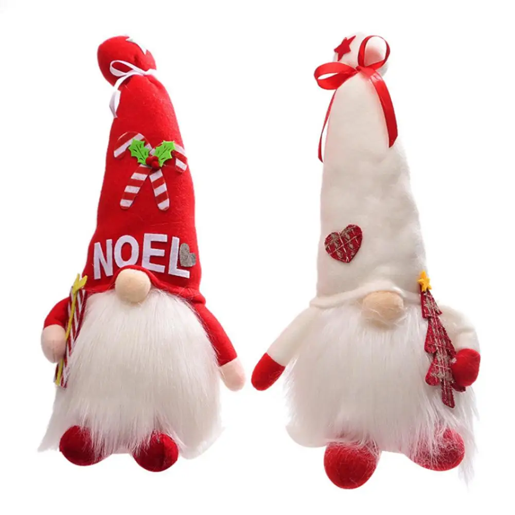 

Cute Santa Claus Plush Ornaments Christmas Dwarf Decoration Glowing Plush Doll For Home Holiday Party Arrangement