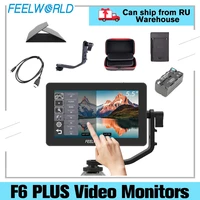 feelworld f6 plus 4k monitor 5 5 inch on camera dslr 3d lut touch screen ips fhd 1920x1080 video 4k hdmi field monitor dslr