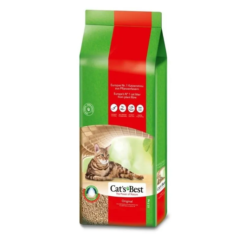 Наполнитель Cat's Best Original 40л*17 2кг Древесный комкующийся | Дом и сад