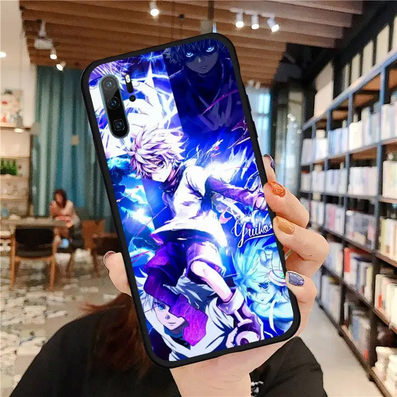 

Anime Hunter X Hunter Killua Zaoldyeck Phone Case For Huawei honor Mate P 9 10 20 30 40 Pro 10i 7 8 a x Lite nova 5t Soft funda