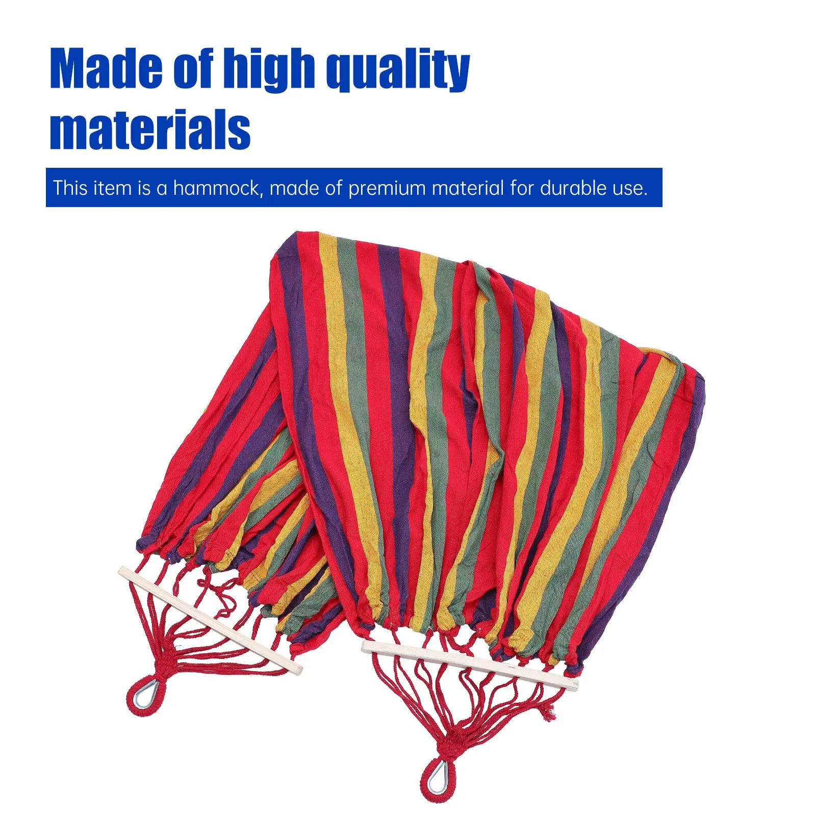 

Outdoor Indoor Hammock Portable Camping Hammock Striped Canvas Swing Bed