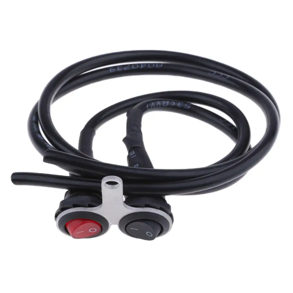 

Motorcycle Universal LED Headlight Handlebar Mount Dual Button Light Switch