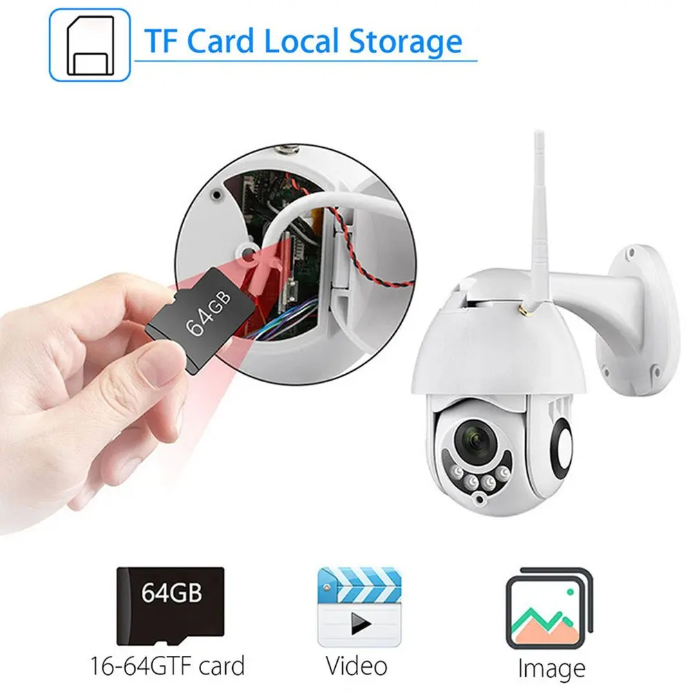 Ip-камера Onvif WiFi 2MP HD 1080 P Беспроводная купольная камера видеонаблюдения ИК-камера