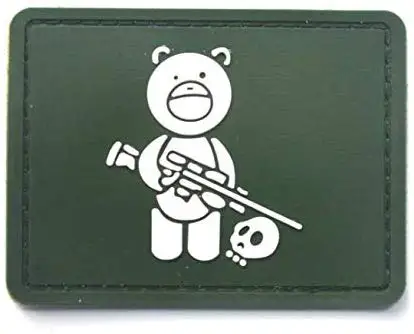 bear green 5x8cm Униформа таб тактическая куртка Снайпер патчи военный крюк боевой дух армии тактический патч значок украинский Снайпер - Цвет: bear green 5x8cm
