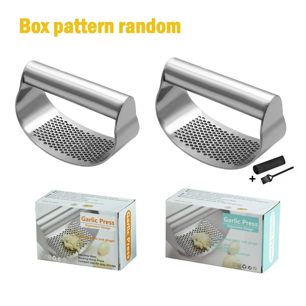 Stainless Steel Manual Garlic Press Curved Grinding Slicer Chopper Multifunctional Presses Cooking Gadgets Tool | Дом и сад