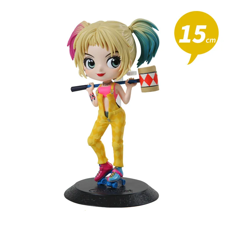 

14cm-15cm BANDAI Justice League Wonder Woman Superman Catwoman Joker Harley Quinn Action PVC Collection Model Toy Anime Figure T