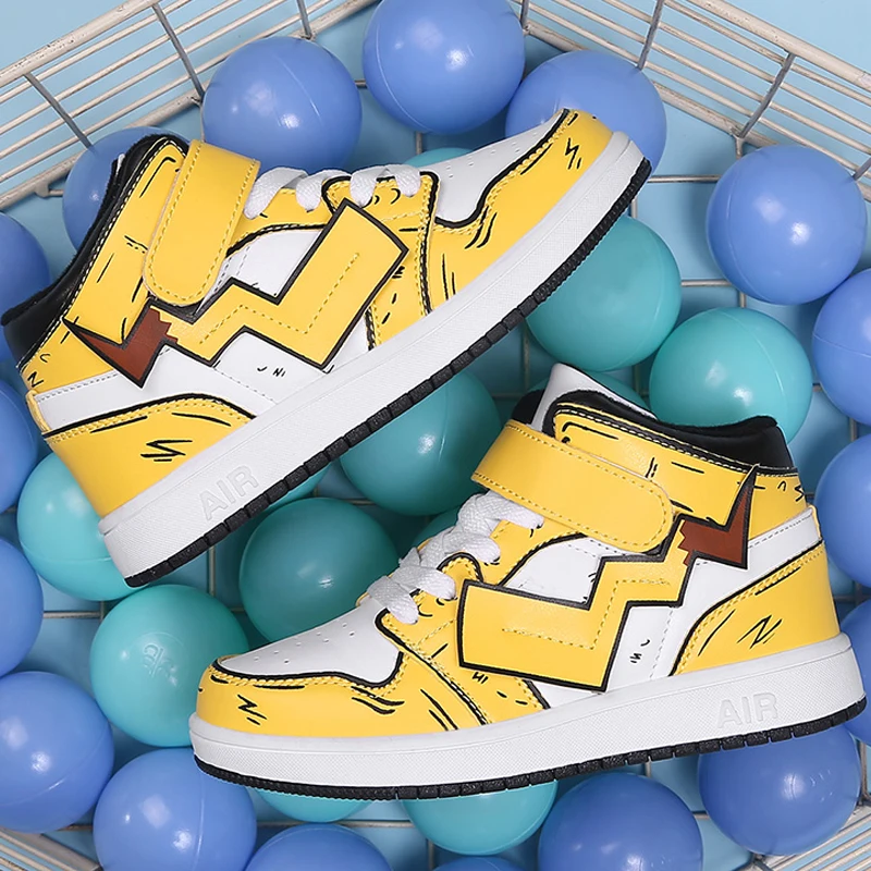 

New Boys Girls Lightweight Sports Shoes Winter Waterproof Animation Board Shoes Breathable Children Shoes Outdoor Sports Shoes