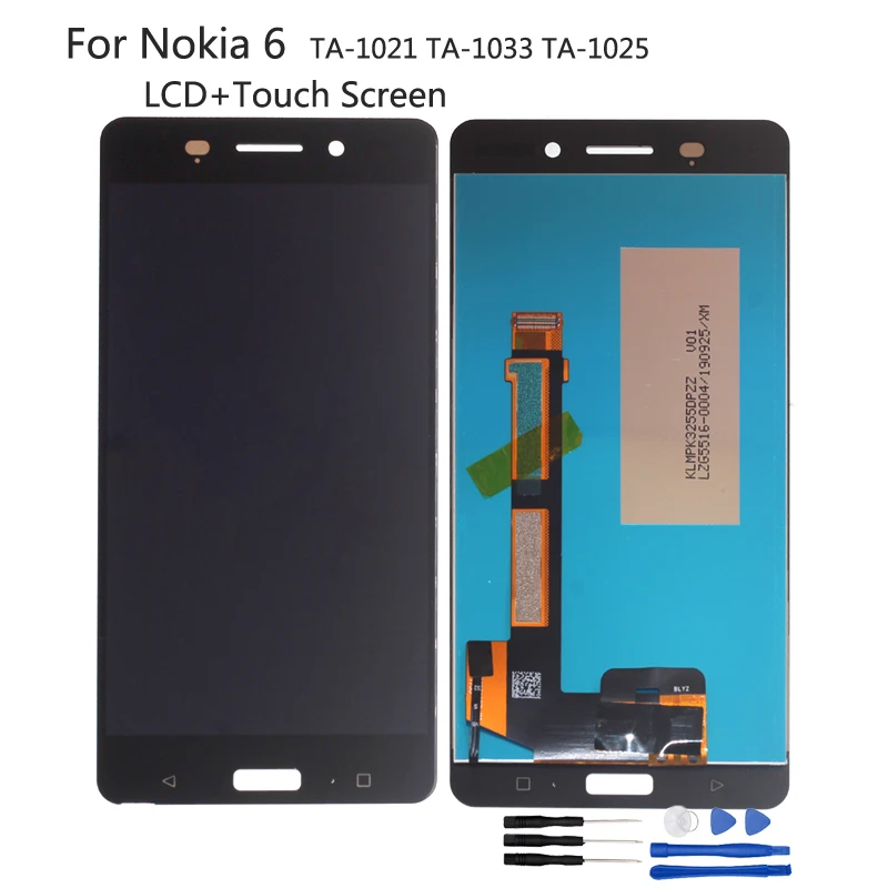 ЖК дисплей для Nokia 6 сенсорная панель дигитайзер в сборе TA 1021 1033 1025 бесплатные