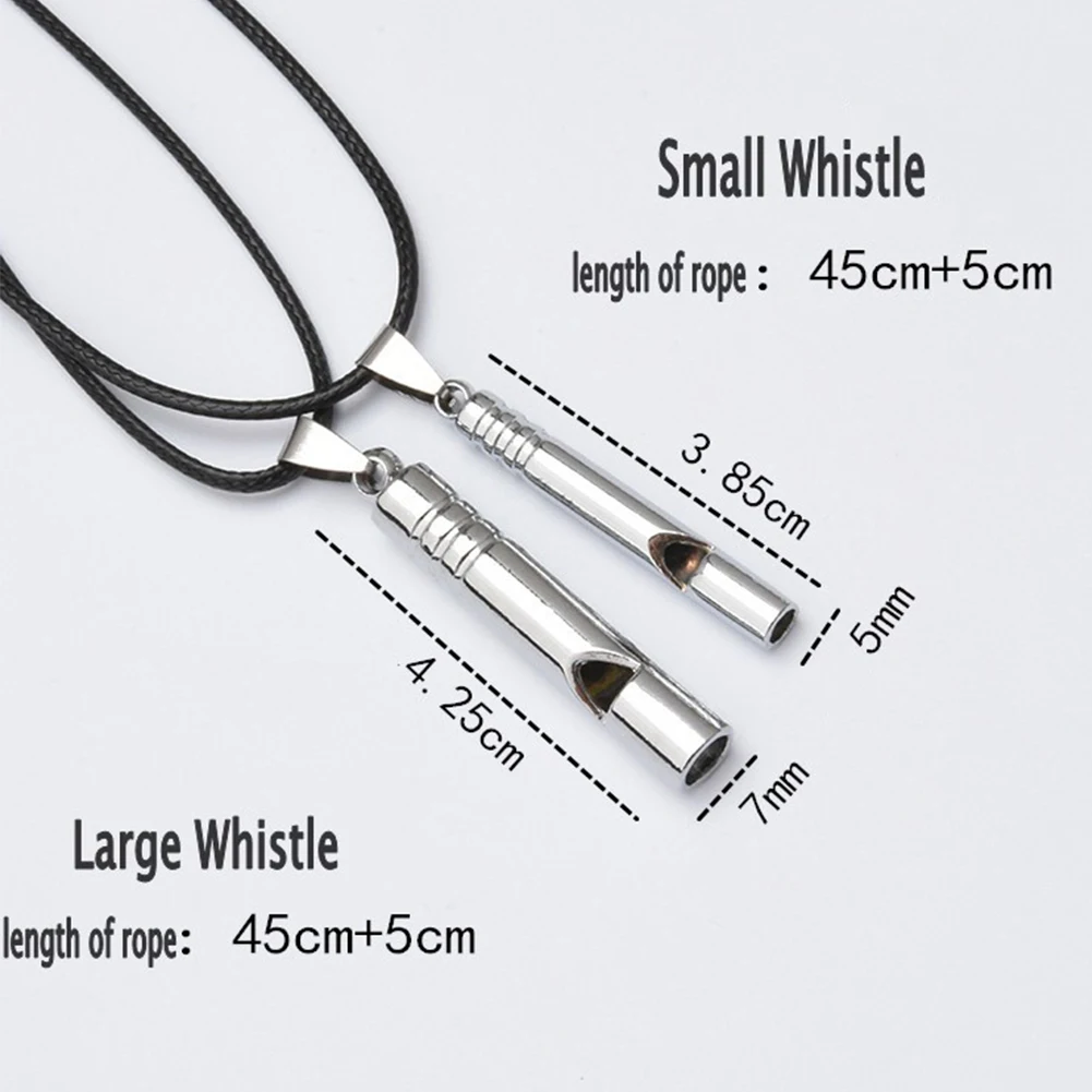

Titanium Emergency Whistle Loud Portable Keychain Necklace Whistle EDC Keyring for Emergency Survival Outdoor Hiking Camping