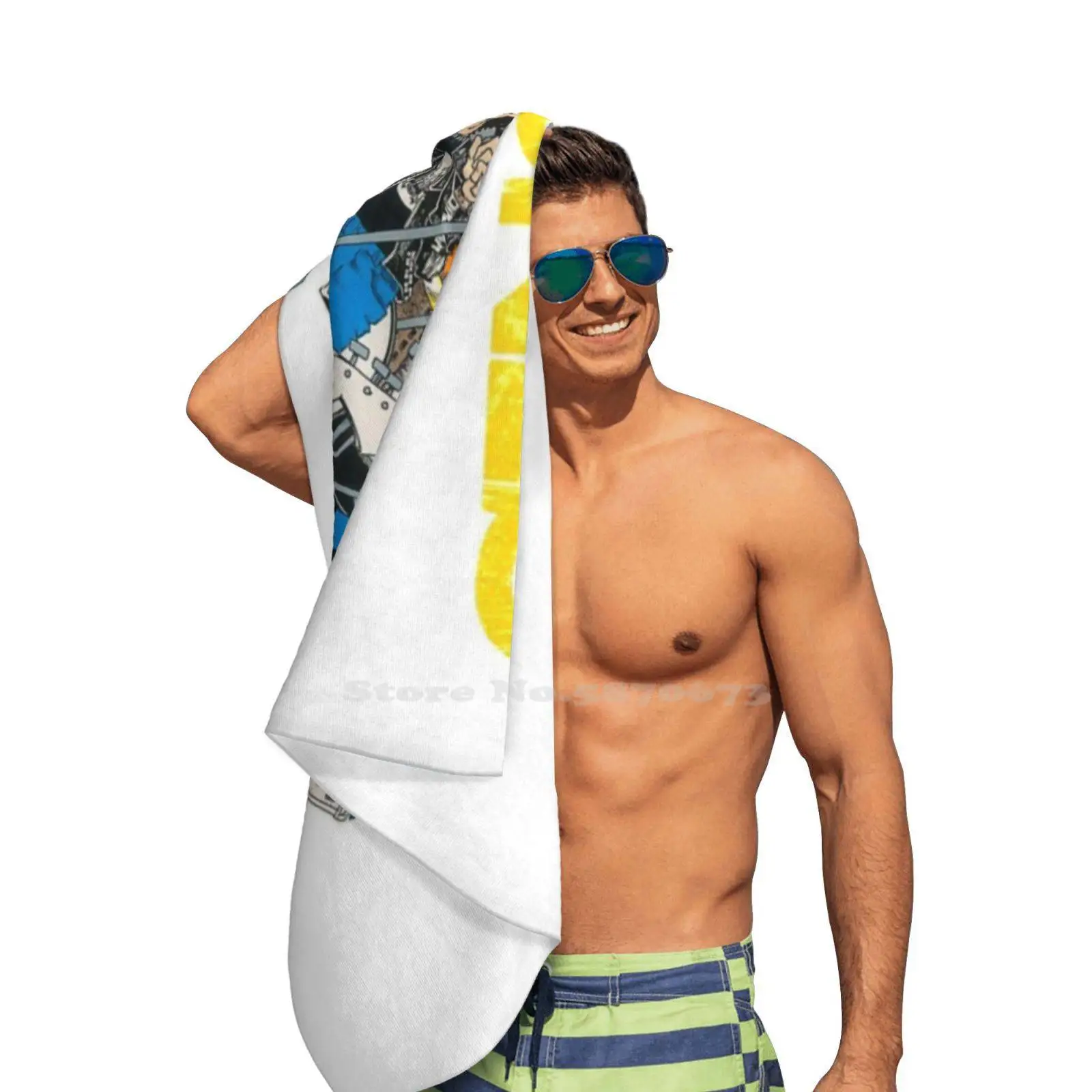 Футболка с альбомом в стиле панк | Мягкое полотенце для лица рисунком дороги руку