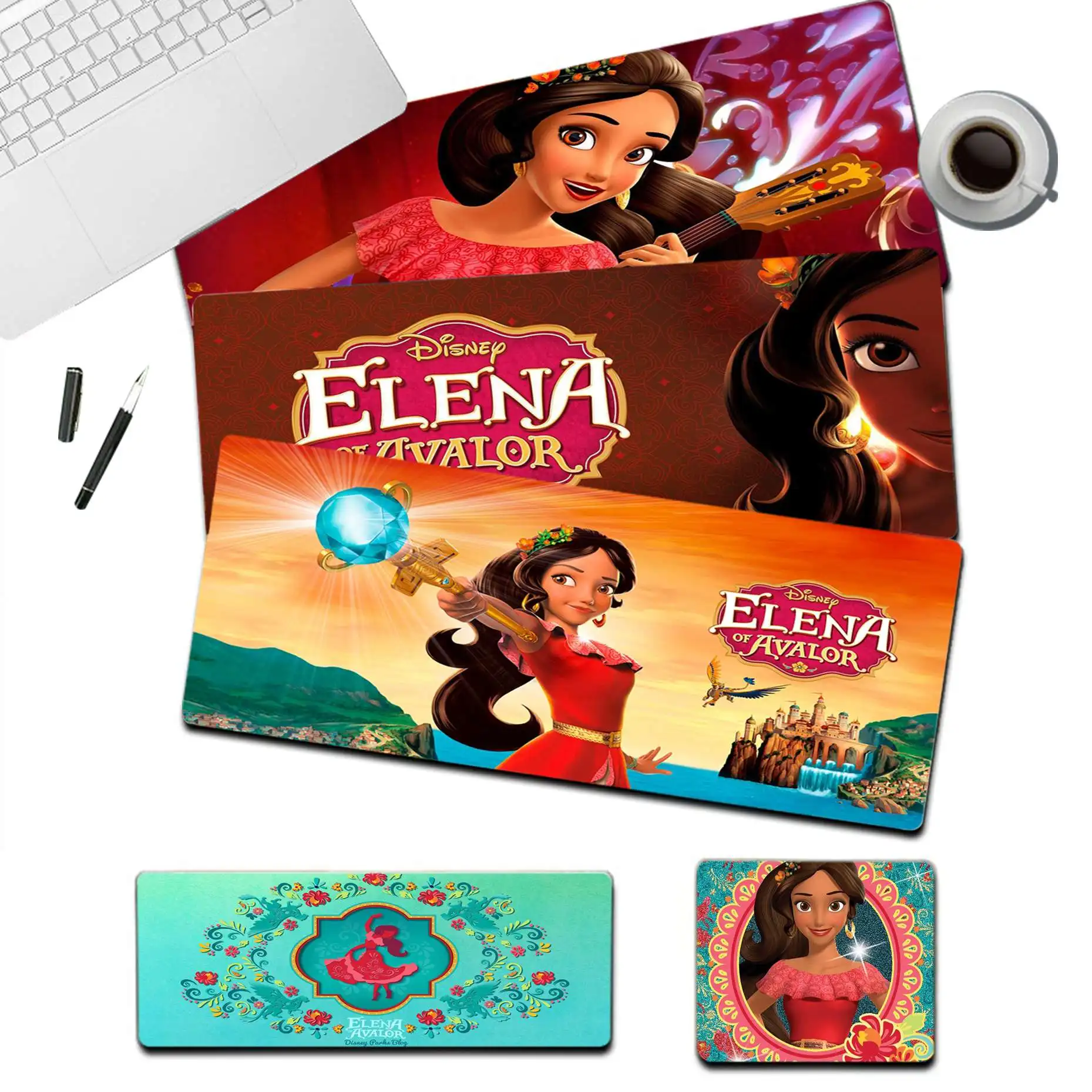 

Disney Elena of Avalor Princess Natural Rubber Gaming mousepad Desk Mat Size for large Edge Locking Speed Version Game Pad