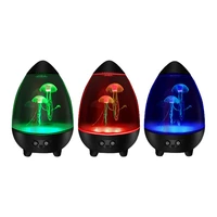 jellyfish lava lamp led fantasy aquarium tank night light dimmable usb color changing mute mood light gift for kids adults wo