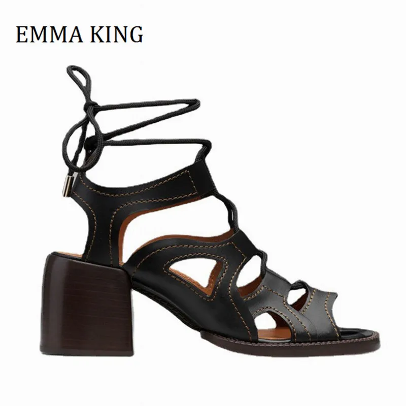 spesifikasi Sandal Gladiator Wanita Musim Panas Sandal Tali Silang Ujung Terbuka Pompa Hak Tinggi Blok Chunky Wanita Kasual Zapatos De Mujer 2021