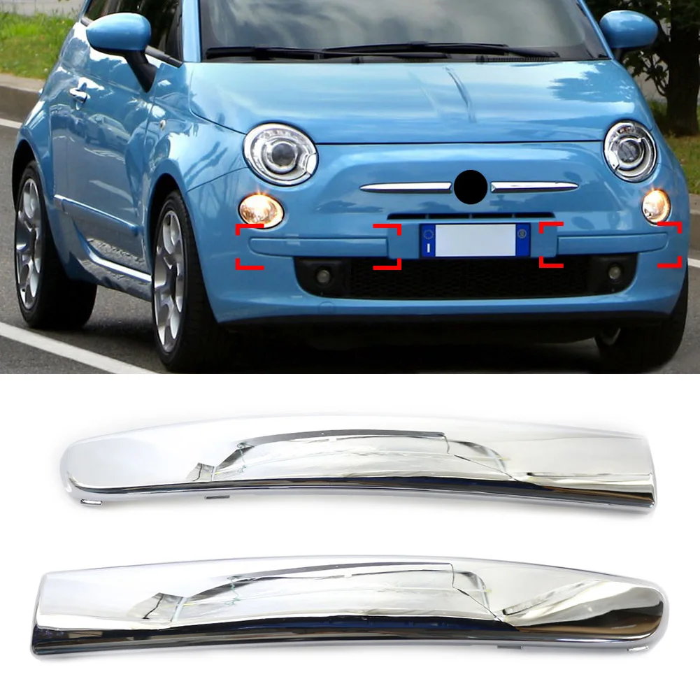 

1 пара, декоративная накладка на передний бампер для автомобилей FIAT 500 2007 2008 2009 2010 2011 2012 2013 2014