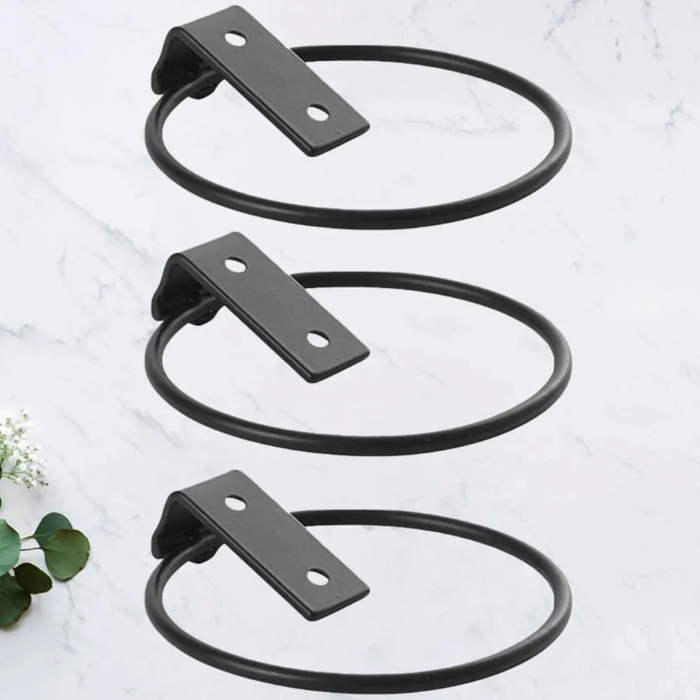 

Wall Plant Pot Holder Foldable Flower Pot Ring Metal Garden Planter Hanger Rack 8inch 3PCS