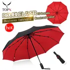 Ветрозащитный двойной автоматический зонт от дождя, складной зонт с 10 костями, большие люксовые деловые зонтики для мужчин и женщин, подарок