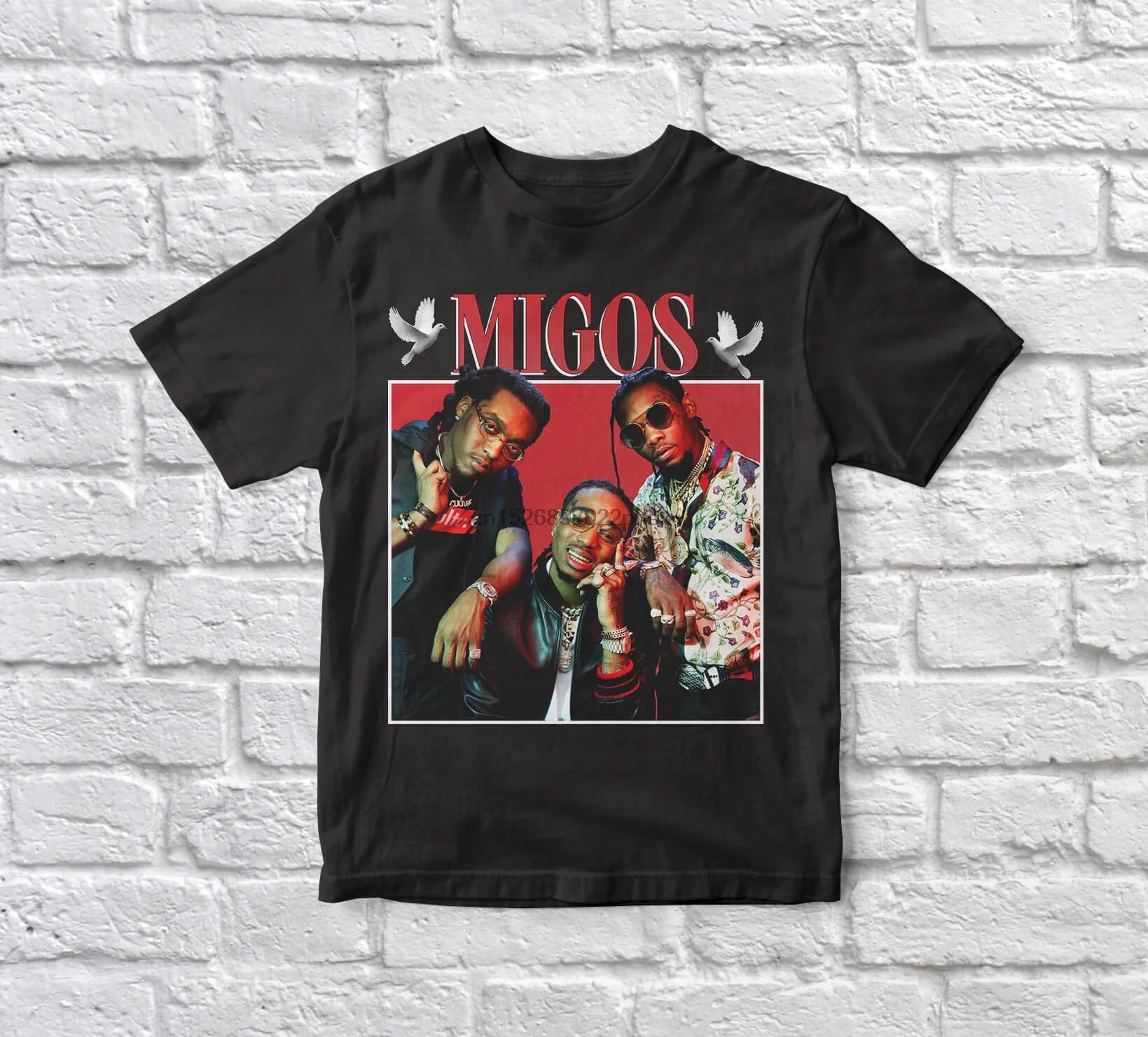 

Migos 90s Vintage Unisex Black Tshirt men t shirt