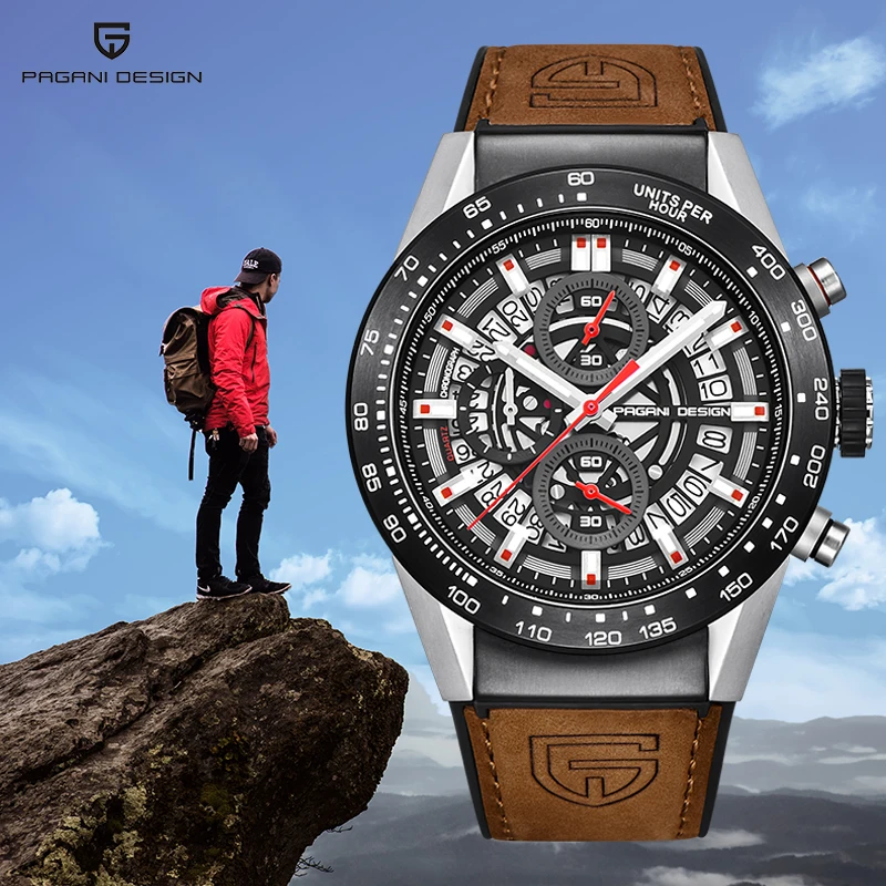PAGANI Design quartz sport men's watches military waterproof watch men chronograph top luxury watches for men relogio masculino