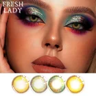 Контактные линзы FRESHLADY официального цвета с диоптриями для глаз, 1 пара контактных линз с цветными контактными линзами ed для ежегодного использования со школьниками на выпускной