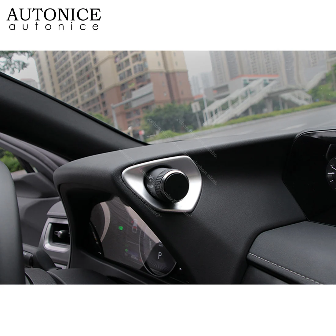 ABS Carbon fiber color Mode adjustment knob is attached to cover Fit For Lexus UX 2019 250H 200 Accessories | Автомобили и