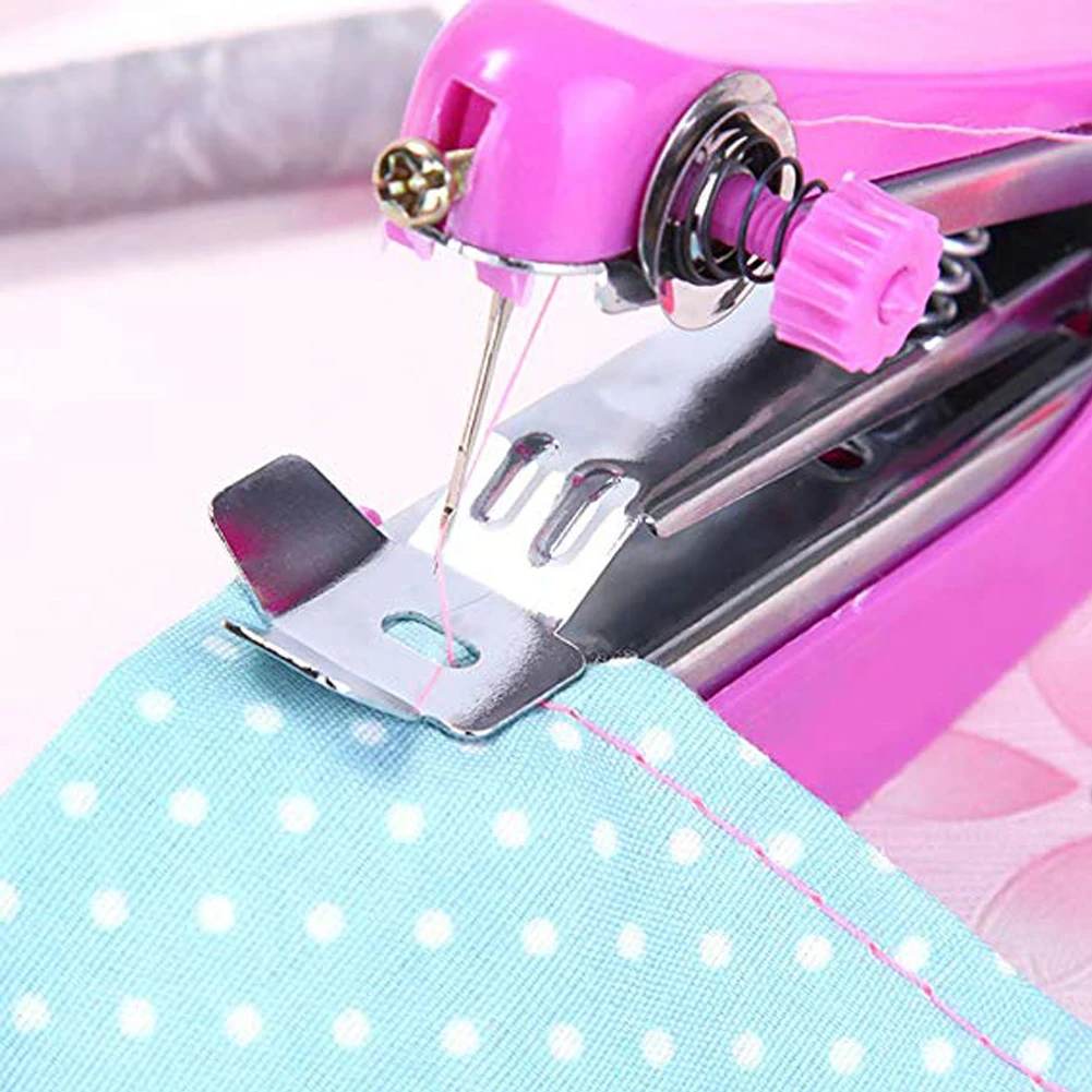 Handheld Sewing Machine Mini Cordless Electric Quick Handy Stitch Fabric Clothing Kids Cloth Portable | Дом и сад