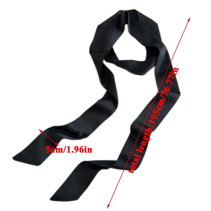 

Long Skinny Scarf for Lady Neck Tie Solid Color Silk Hairband Female Hair Ribbon Belt Scarves Headband Lady Bag Handles Hairband