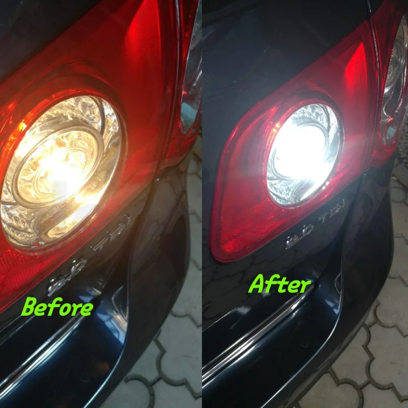 2 шт. Автомобильные светодиодные лампы 7 Вт BA15S для VW Passat B5 B6 2001-2010 Canbus Auto P21W 1156