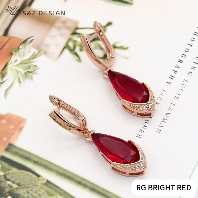 

2019 new water drop long style zircon earrings European and American women fashion earrings simple personality anti-allergy