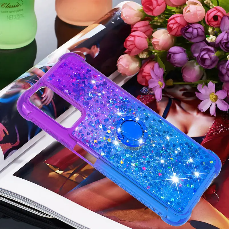 

Case For Xiaomi Poco M3 Luxury Glitter Liquid Quicksand Phone Cover For Xiaomi Poco M3 M 3 Soft Silicone Protective Back Cover