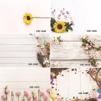 vinyl custom photography backdrops prop flower and wooden planks photography background 0151