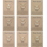 lucky number necklace set choker gold color pendant chain couple necklace for men women lady boys female girls lover male gift