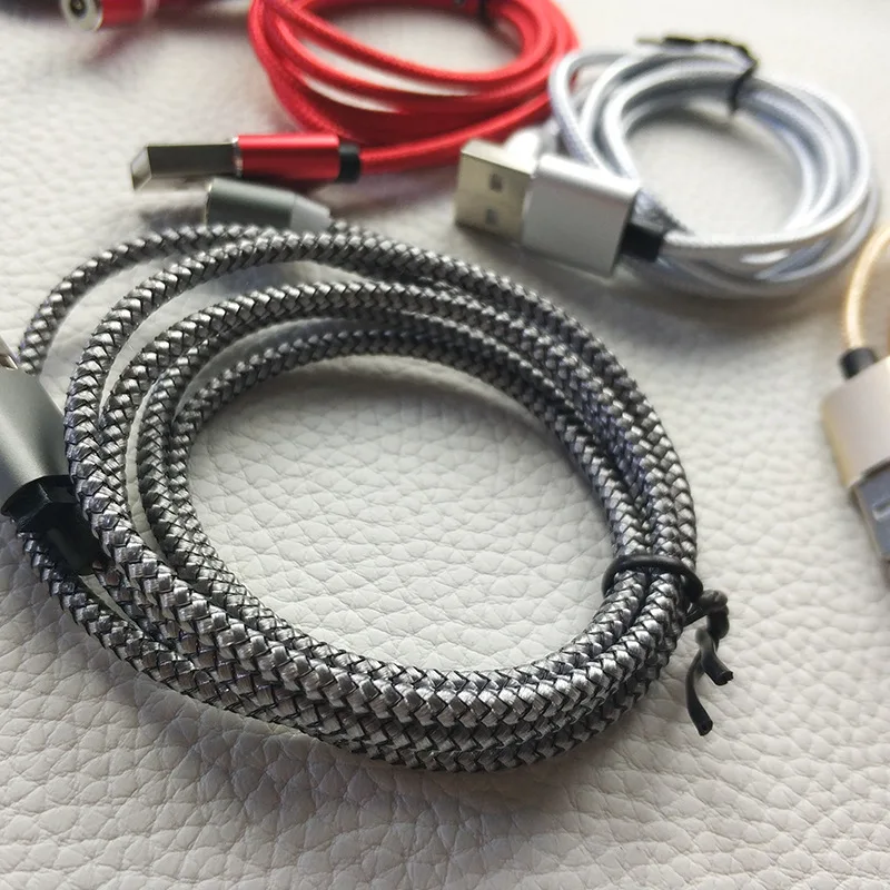 Магнитный зарядный кабель Bozhu 1 м, кабель Micro USB для iPhone XR XS Max X Magnet charger usb type C, светодиодный шнур для зарядки