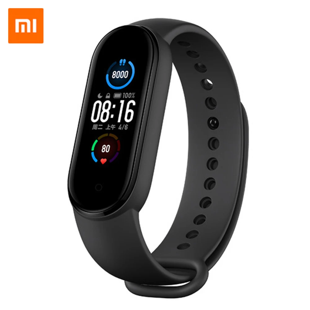 Глобальная версия Xiaomi Mi Band 5 Смарт браслет 1 &quotAMOLED цветной экран монитор