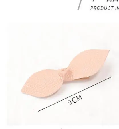 

10pcs/set New High Quality PU Leather Hair Bows Clips Barrettes Hairpins Hair Clips for Girls Bowknot Kids Hair Accessories
