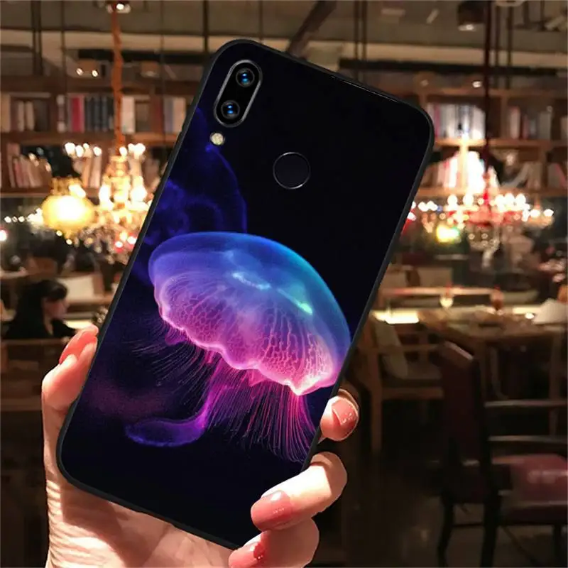 

cute Jellyfish Phone Case For Xiaomi Redmi note Mi Huawei honor P smart 8 9 10 S T 20 30 40 lite Pro x