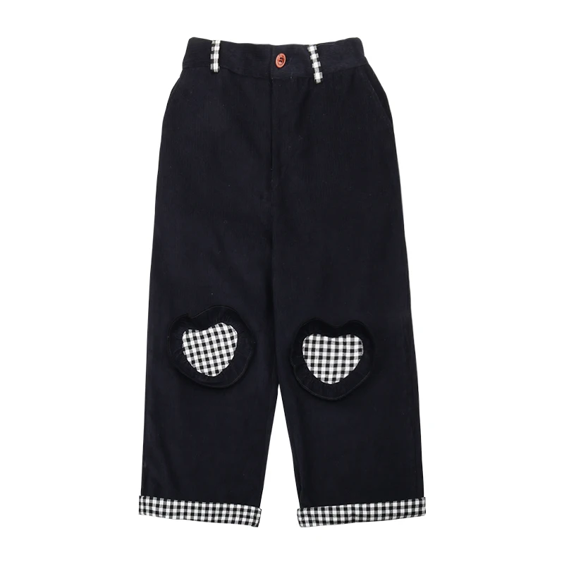 Новинка вельветовые прямые брюки повседневные женские Осенние милые штаны с