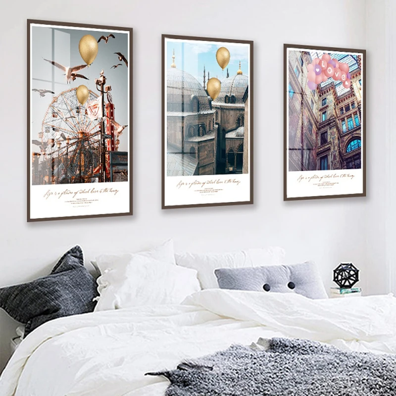 Фотообои в стиле ретро с изображением городского пейзажа постеры и принты виде