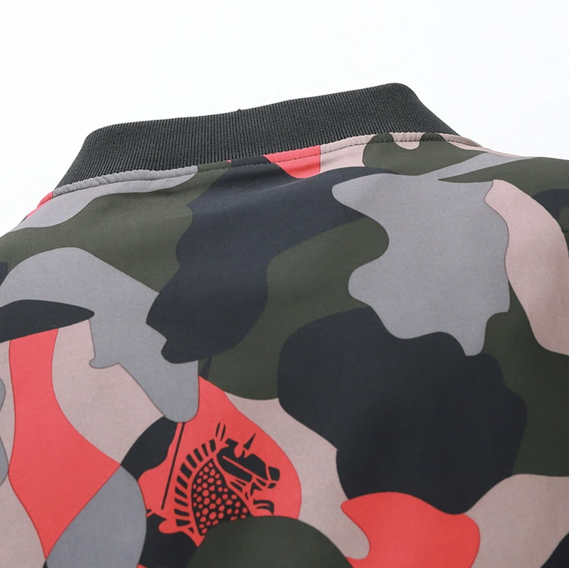 

2020 New Autumn Winter Trend Jacket Korean Style Youth Fashion Fried Street Dress Up Pattern Loose Zipper Rib Sleeve Men Coat