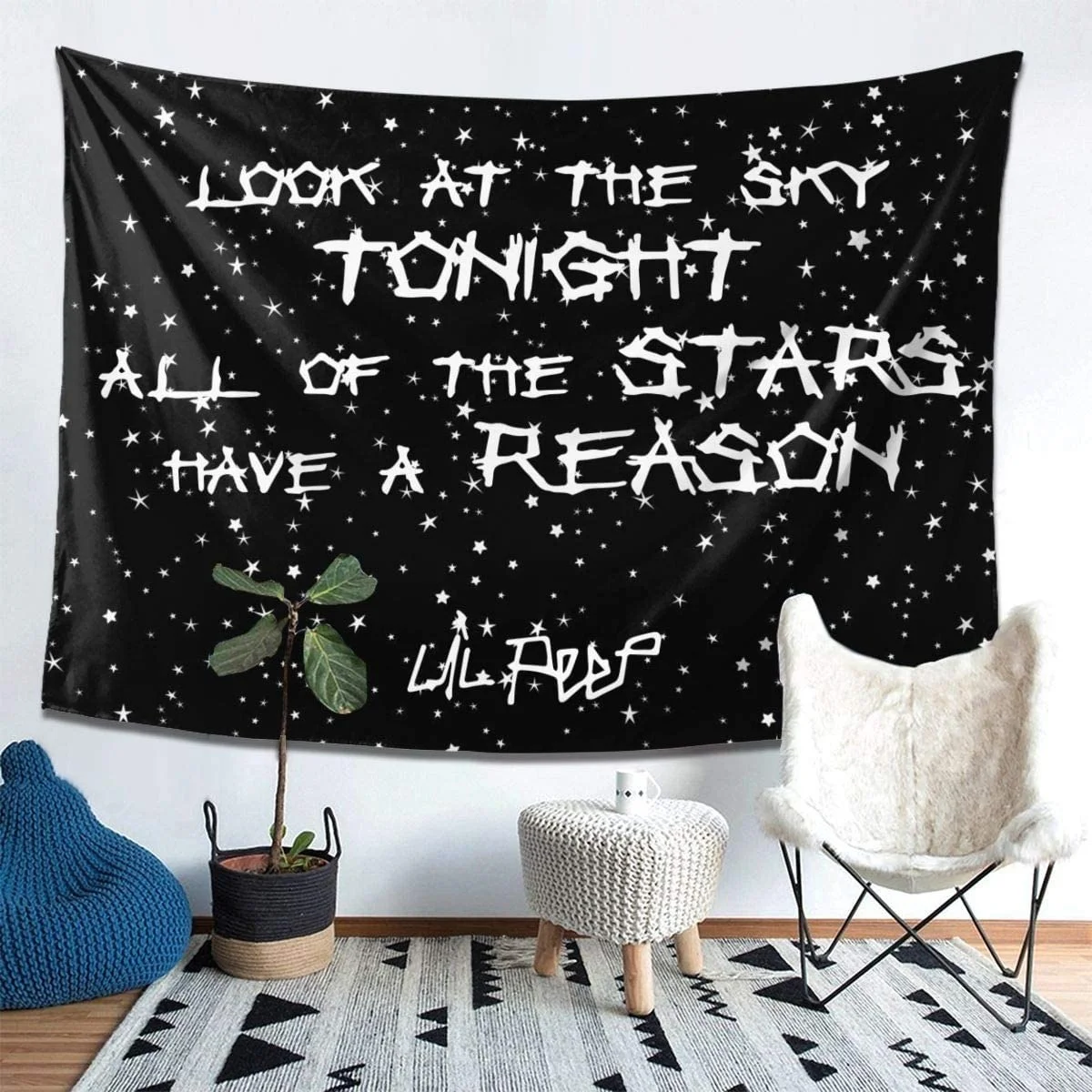 

Wall Tapestry Lil Look At The Sky Peep Hippie Tapestry Wall Hanging For Living Room Bedroom Dorm Room Home Decor Tapiz Pared