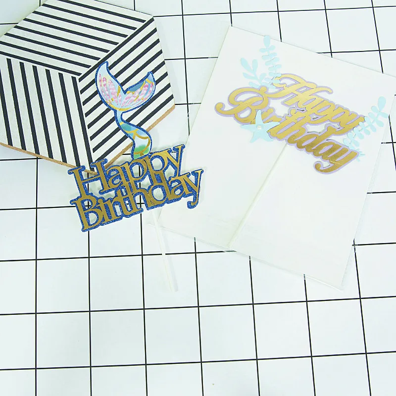 1 шт. лазерный розовый зеленый хвост русалки Морская звезда вода трава торты для