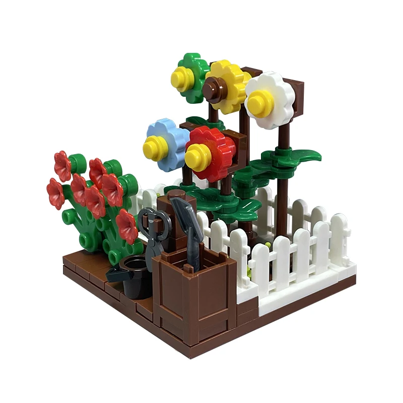 

City Plants Flower Bed MOC Fresh Flowers Assembly Educational Toys Building Blocks Child's Gifts DIY Creatives Cities Mini Model
