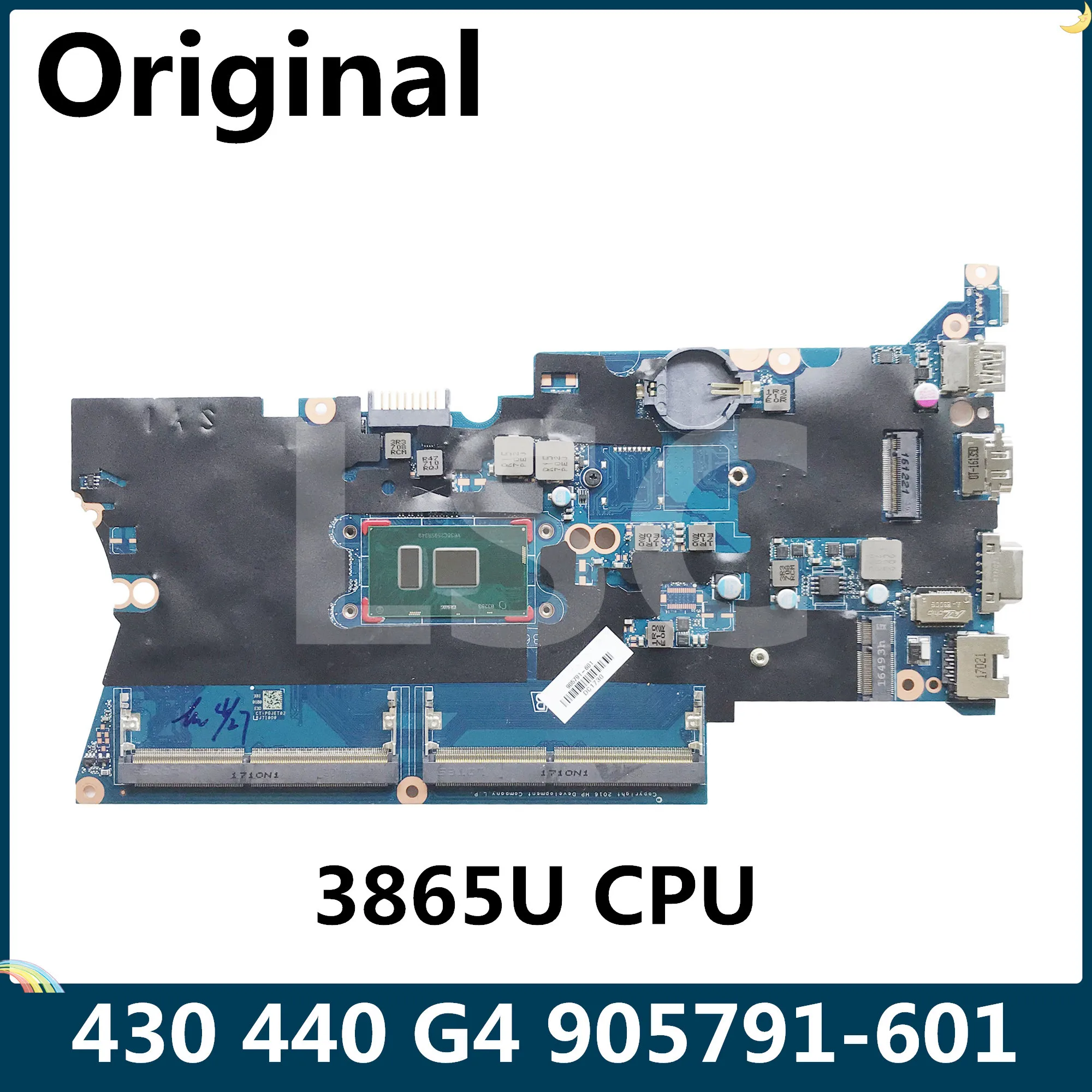 Материнская плата LSC для ноутбука HP 430 G4 440 с процессором SR349 Celeron 3865U 905791 601 001 DA0X81MB6E0