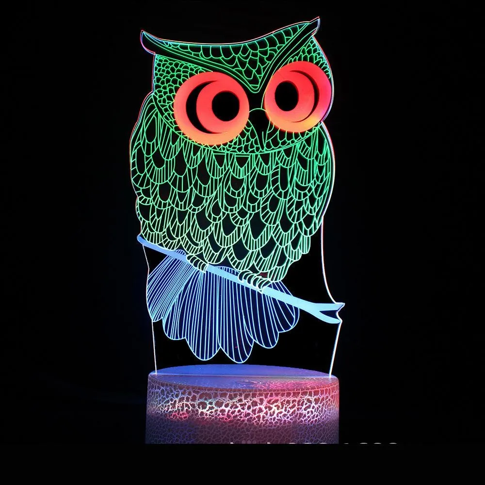 

New Acrylic 3d Stereo Night Light Bedside Led Small Table Lamp Birthday Festival Children Toy Night Lamp Bedroom Decoration