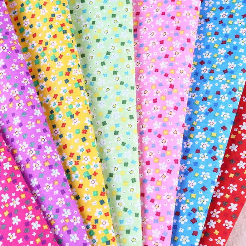 

Floral Cotton Fabrics Per Meter Children Dress Cloth 2021 for Diy Sewing Skirt Material Hometextile Clothes 150X100cm