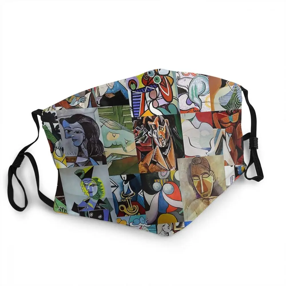 

Pablo Picasso Collection Washable Face Mask Spanish Artist Cubism Surrealism Anti Dust Protection Cover Respirator Mouth Muffle