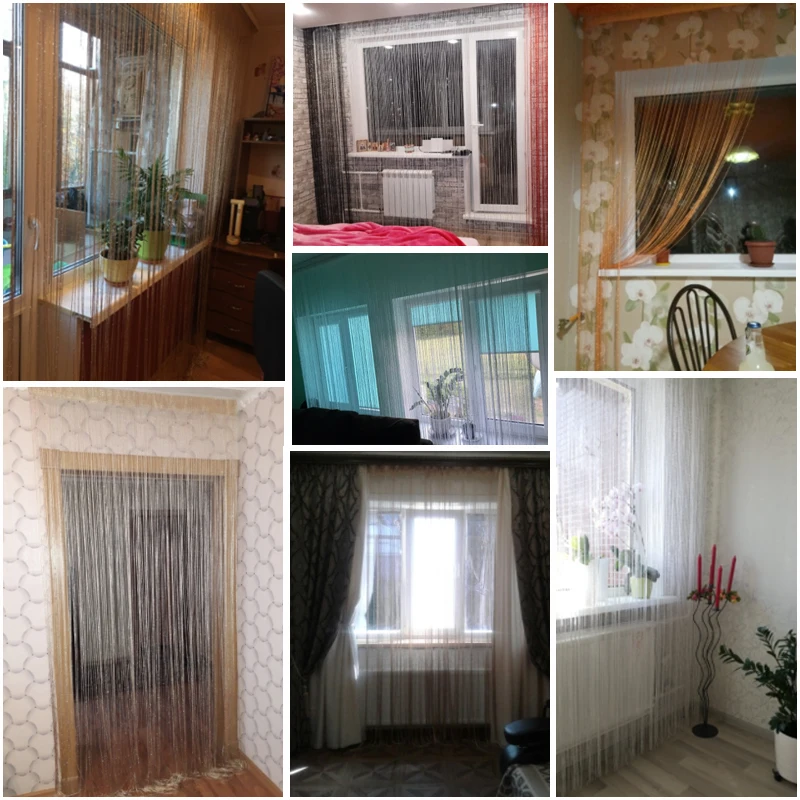 16 цветов Бусины Шторы, дверь, окно перегородка для гостиной шторы балдахин вечерние свадебные украшения